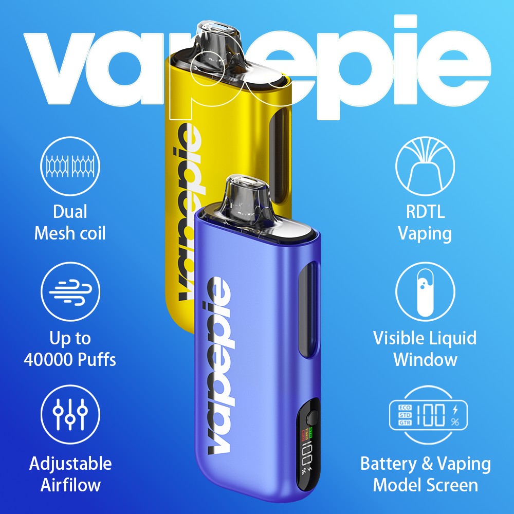 VAPEPIE Max 40000 PUFFS - Pierwszy na świecie ultracienki Vape o dużej pojemności